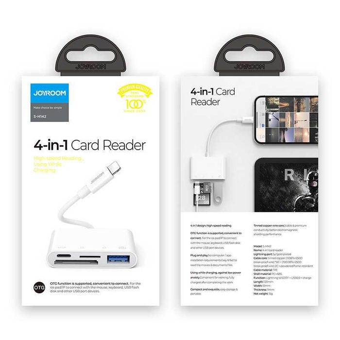 Адаптер Joyroom S-H142 HUB Lightning USB