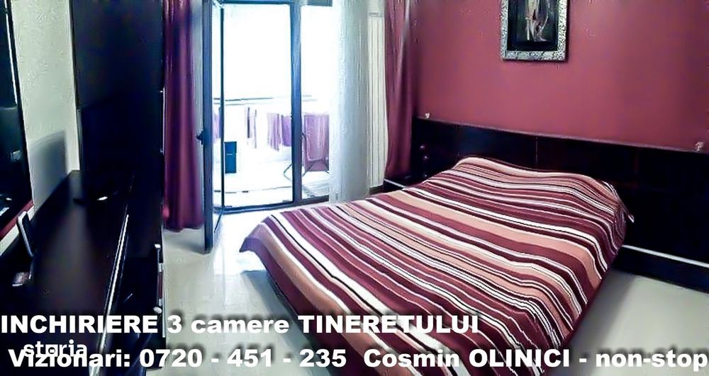 Inchiriere 3 camere Tineretului – langa metrou – 87 mp – etaj 9