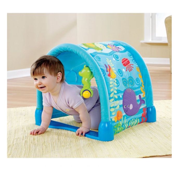 Активна гимнастика/килимче/тунелче за бебе Fisher Price Морско дъно