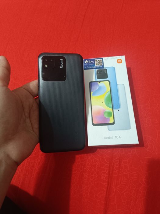 Xiaomi Redmi 10A 6/128GB Black Original Karobka Ideal Holati Otlichni