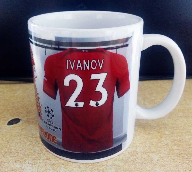 Футболна Чаша на ЛИВЪРПУЛ с име и номер сезон 25/26!Чаша FC LIVERPOOL!