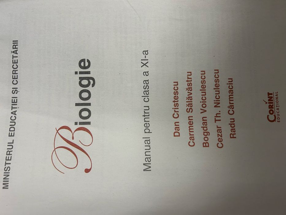 Manual corint biologie