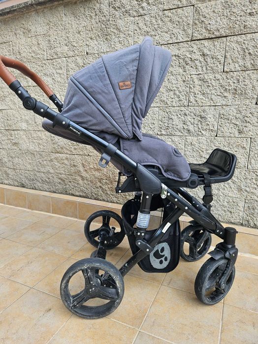 Бебешка количка Lorelli Rimini 2 в 1 ,цвят сив