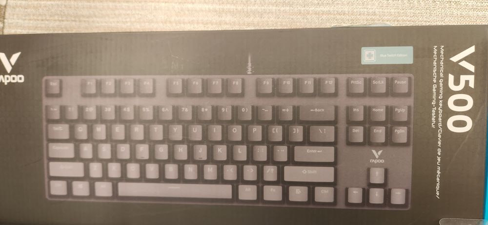Клавиатура rapoo v500 синие свитчи