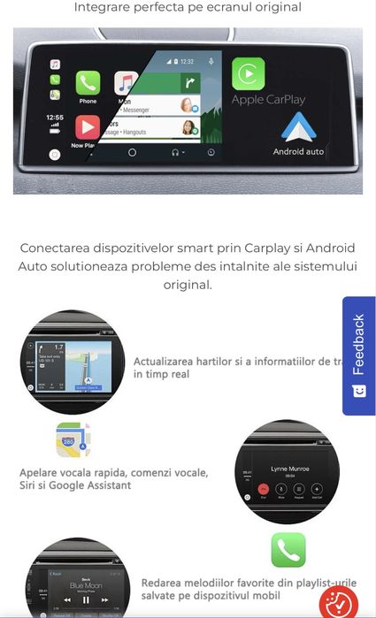 CarPlay Android Auto BMW CIC F10 F11 F25 X5 X6 E70 E71 MINI – Interfață OEM