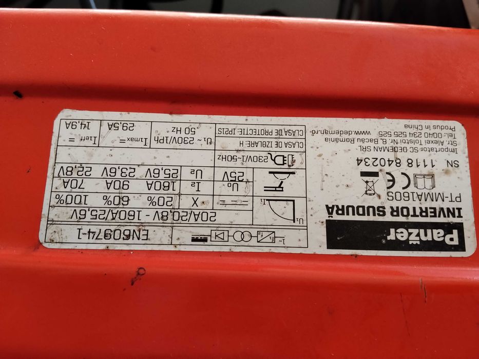 Aparat sudura Panzer cu masca solară.