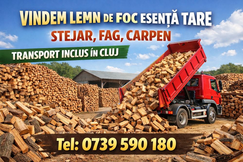 Lemn pentru foc transport în jud cluj