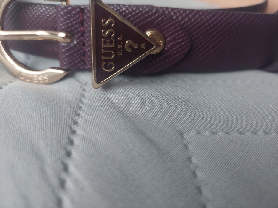 Guess, дамски колан, виолетов цвят