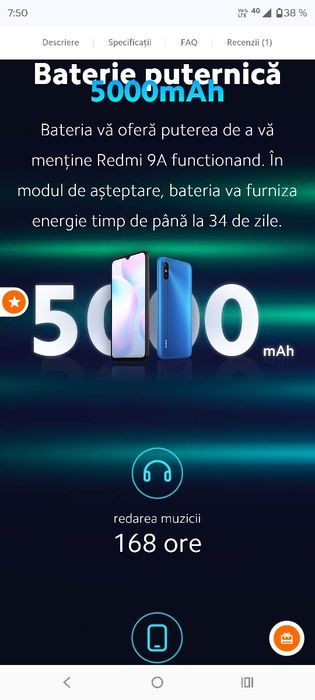 Xiaomi Redmi 9a la cutie