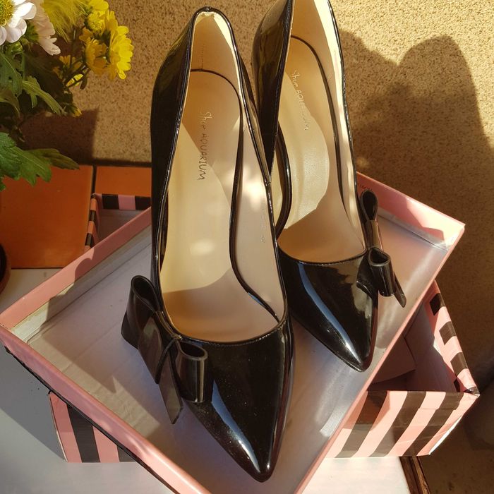 Нови, стилни, модерни лачени обувки “Shoe AQUARIUM” с висок ток