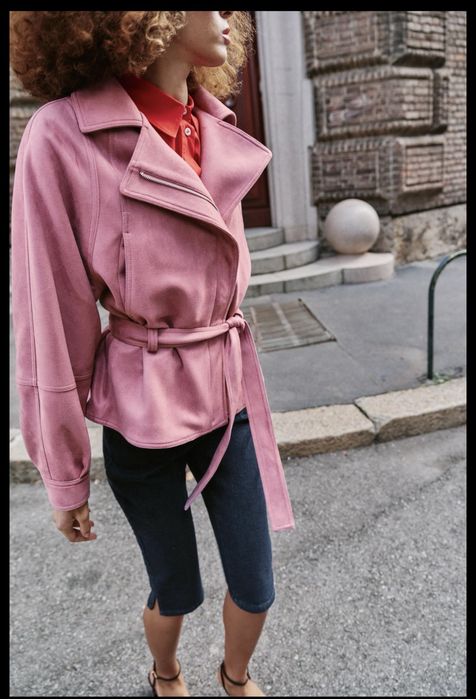 Куртка замшивая Zara