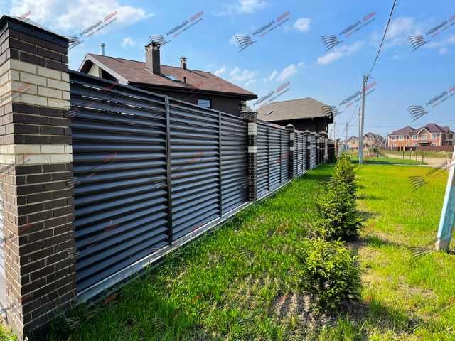 Забор жалюзи металлический