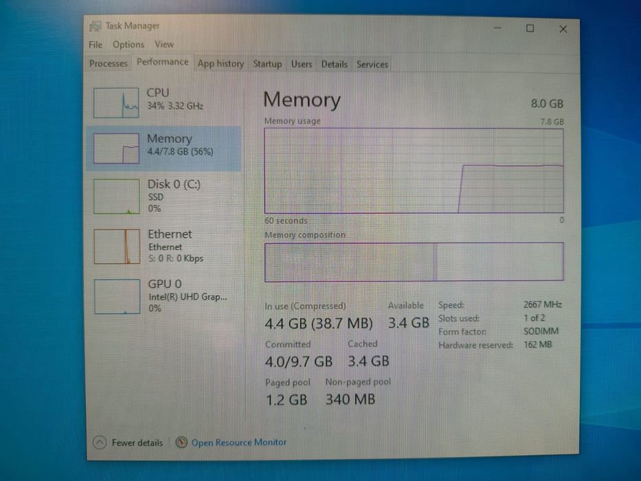 Mini PC Gigabyte Brix BRi3H-10110 i3-10110U 8GB  DDR4 256GB NVme