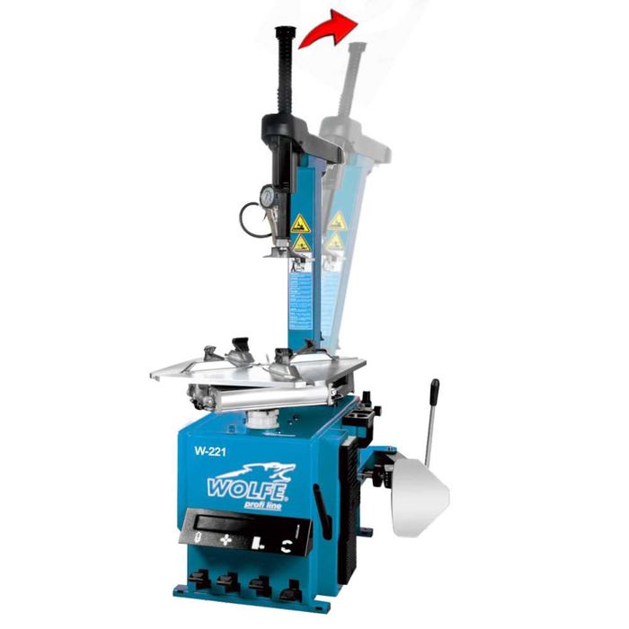 Монтаж демонтаж машина до 24 цола с падащо рамо WOLFE Premium line