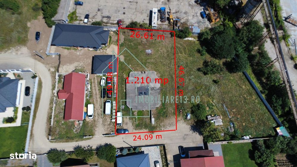 Teren intravilan 1.210 mp cu fundatie in Drumul Petrestiului, Sebes