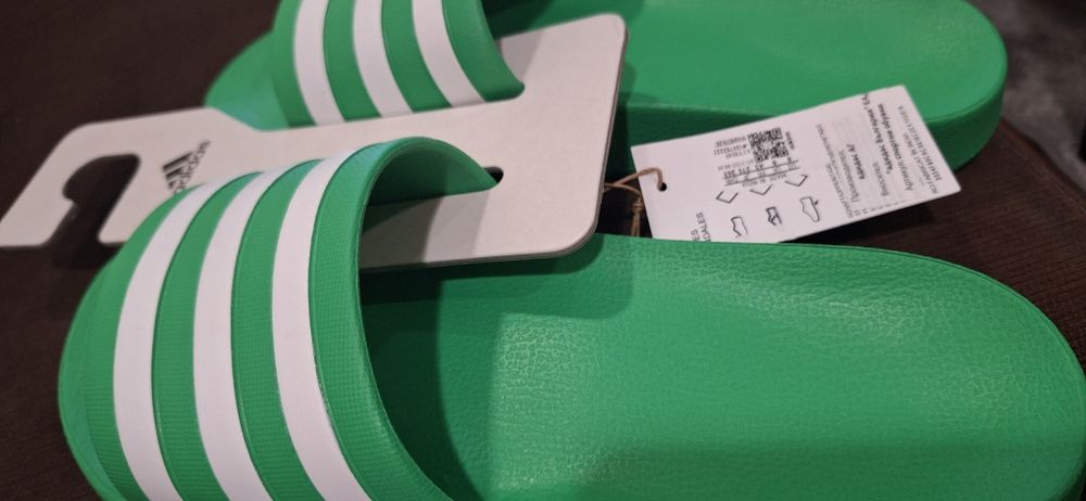Нови Чехли Adidas ADILETTE AQUA джапанки 42/43 сини /зелени/ сиви