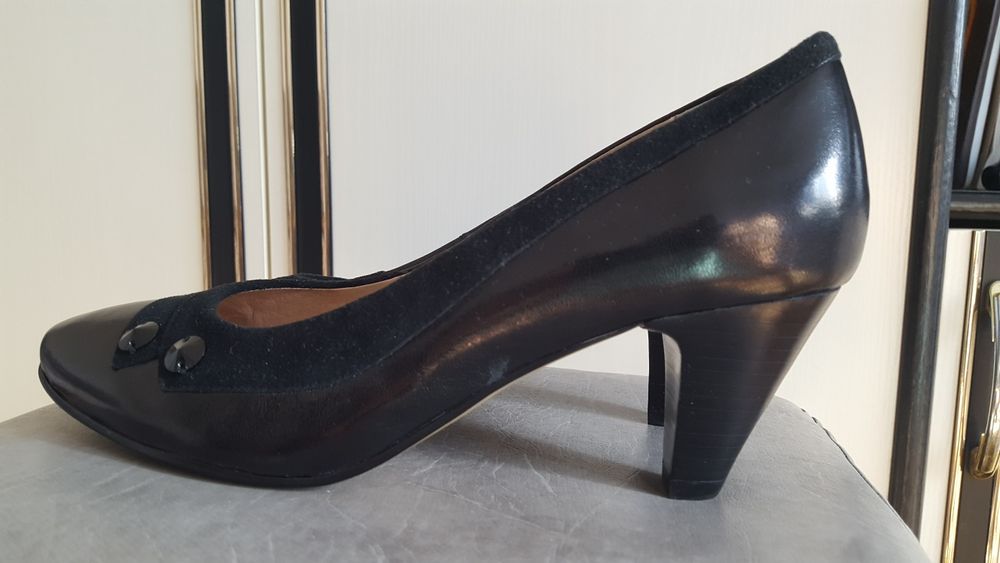 Туфли женские, кожа, черные