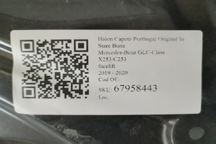 Задно стъкло Капак Багажник Оригинален В Добро Състояние Мерцедес-Бенц