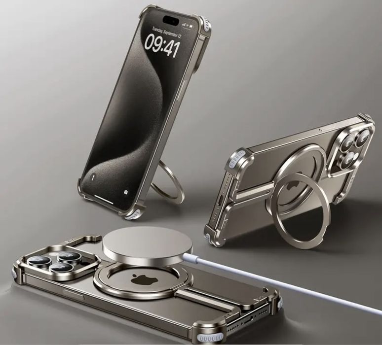 Алюминиевый бронированный чехол iPhone 15 Pro