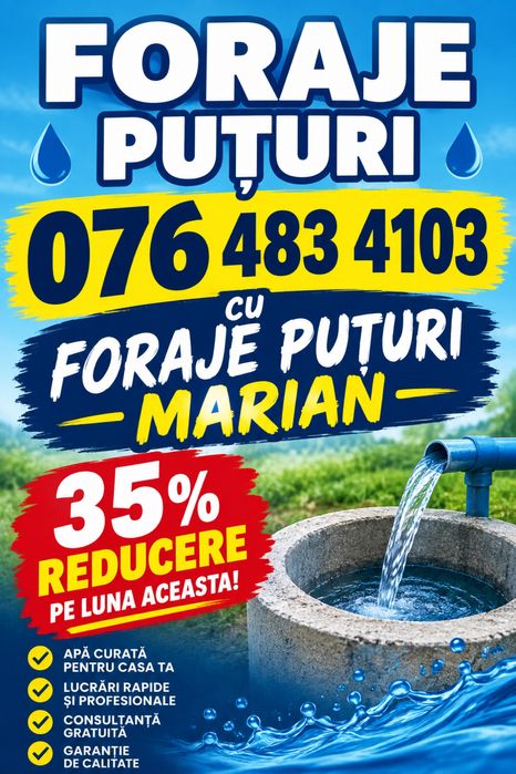 Foraje puturi apa