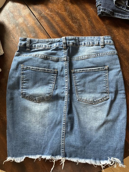 Синя дънкова пола