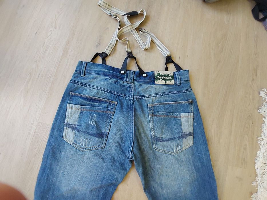 Blugi Desigual cu bretele  , mărimea 33/34