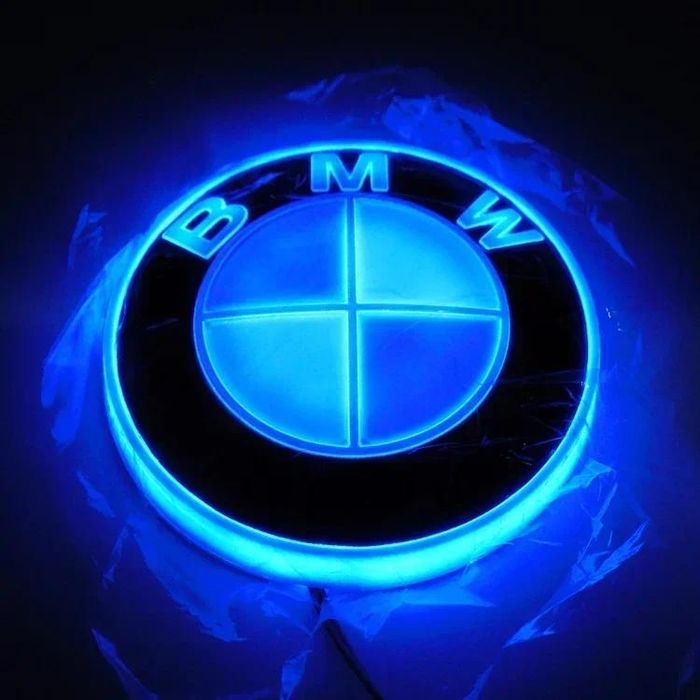 Emblema Luminata Bmw 82mm Cu Lumina Albastra