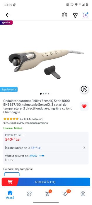 Ondulator par ceramica Philips sense IQ