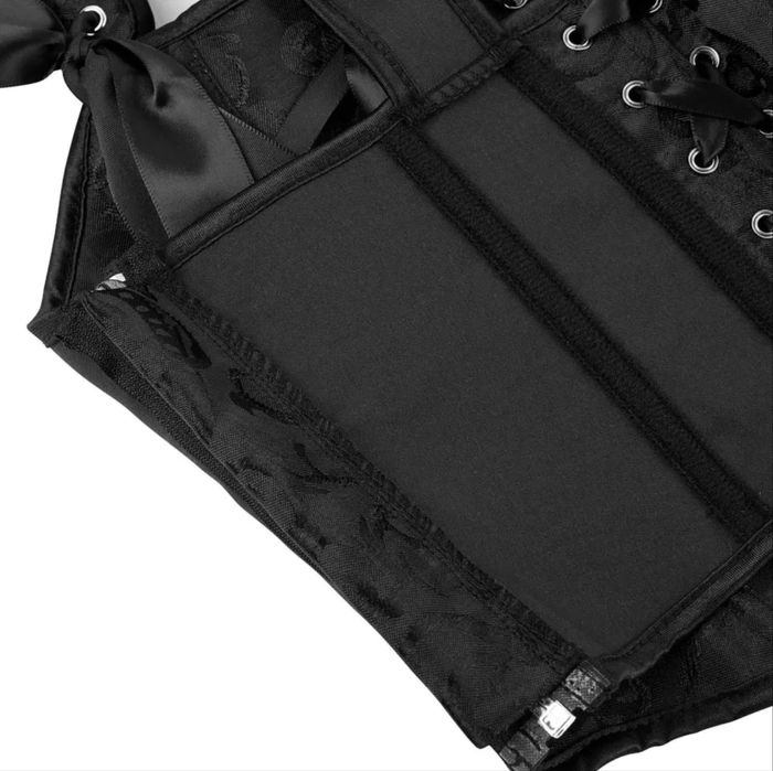 Чёрный винтажный корсет