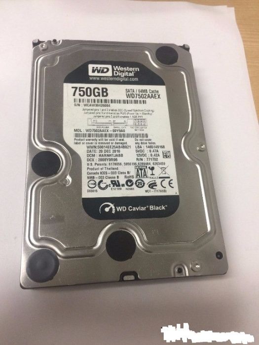 Western Digital Caviar Black 750GB 64MB 7200rpm SATA3 (WD7502AAEX)