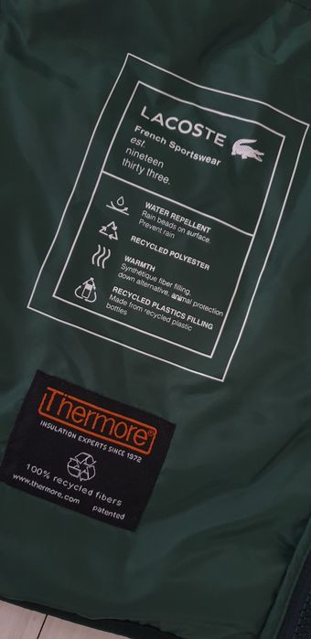 Lacoste -  56 / XL Water Repellent  ОРИГИНАЛ! Мъжко Зимно пухено Яке!