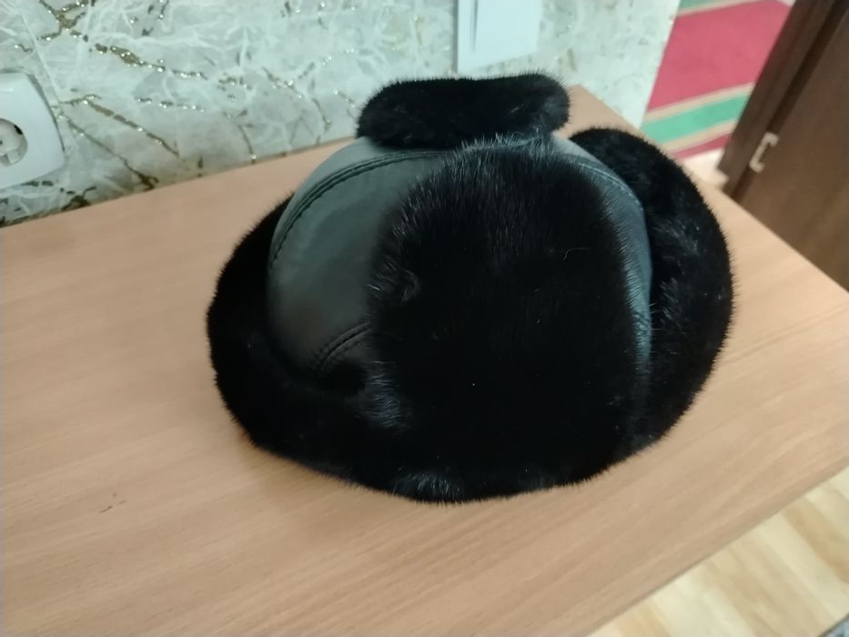 Шапка ушанка норковая