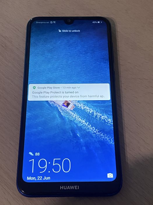 Смартфон Huawei Y7 2019 - син