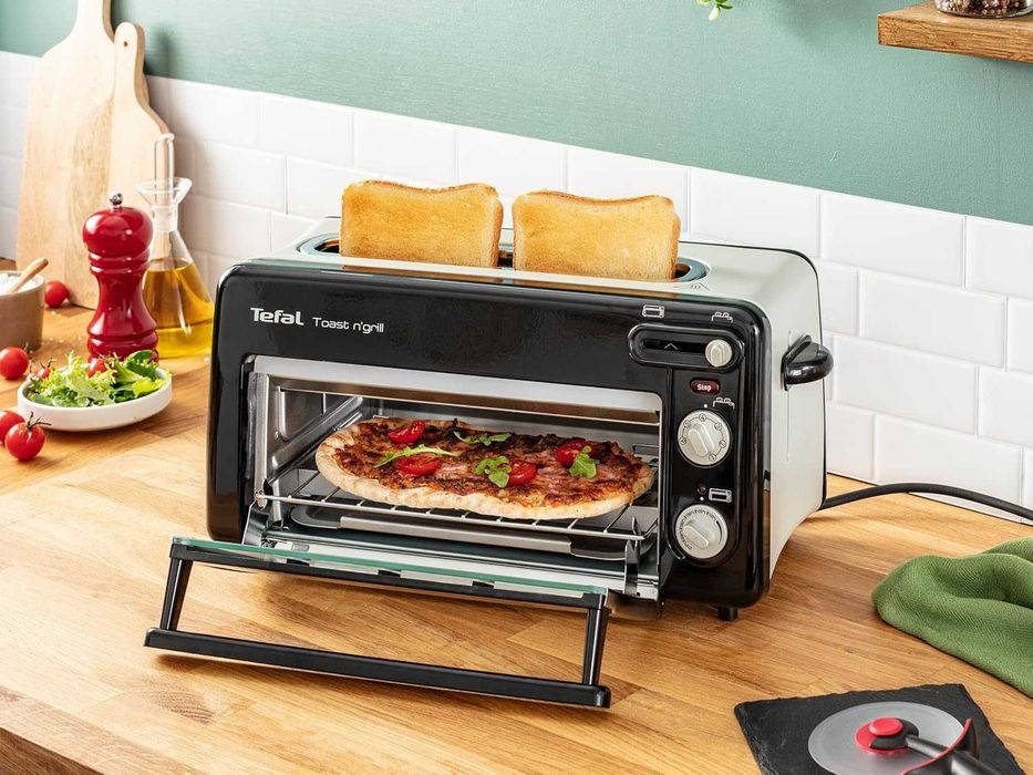 Тостер и Мини-Грил 2 в 1 Tefal Toast N’ Grill Tl6008, 7 Степени На Запичане, Прозрачен Прозорец, 75% Икономия На Енергия