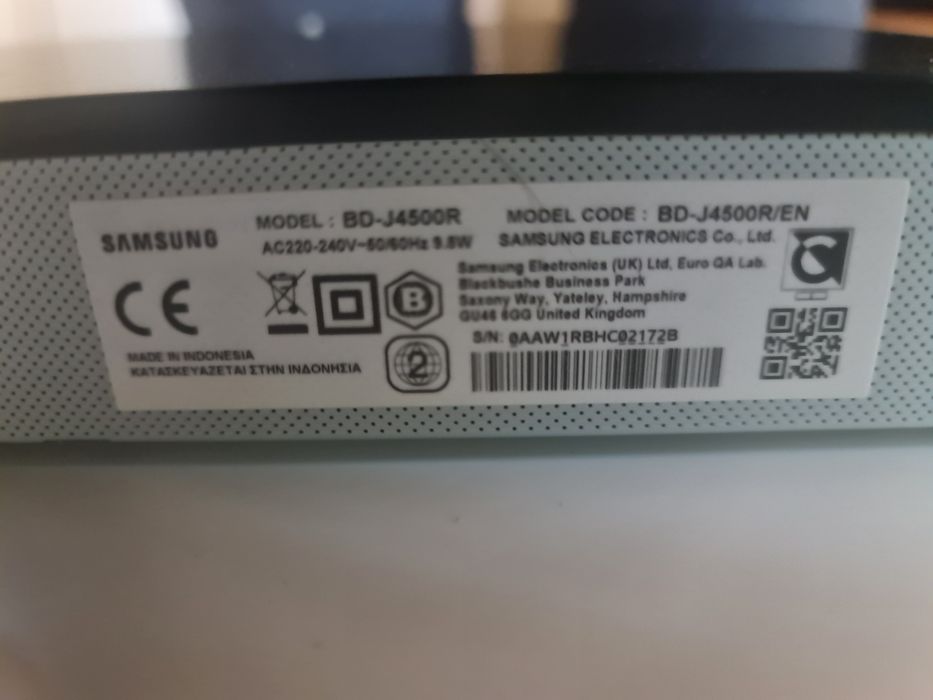 Samsung Blu-Ray BD-J4500R плеър
о през Samsung Blu-Ray BD-J4500 плеър