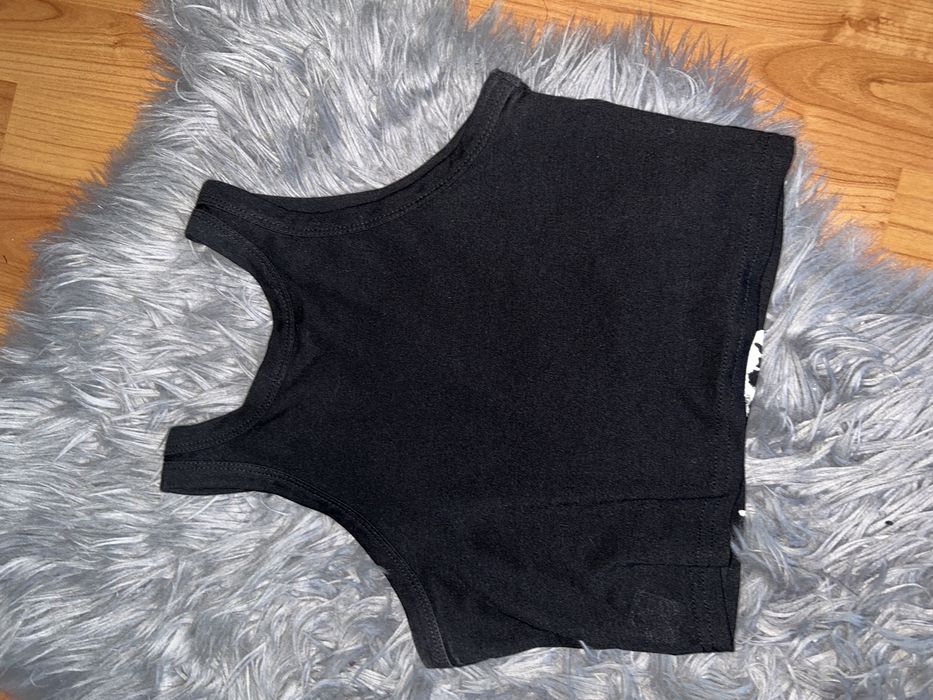 Top negru schelet stil y2k