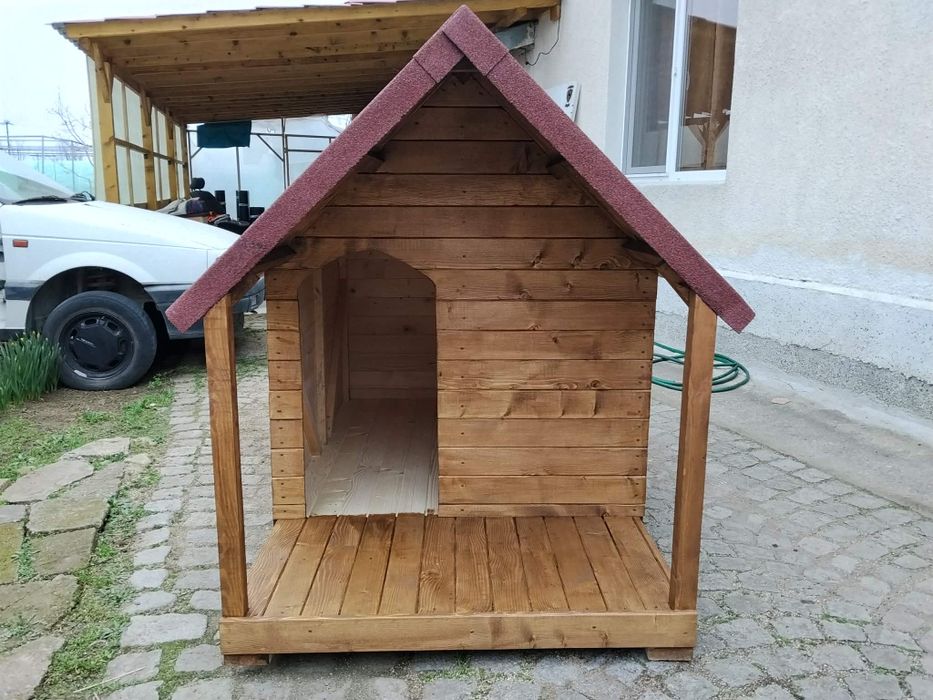 Дървена къща за големи кучета Алабай Кане Корсо къща куче колиба