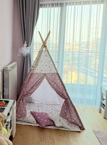 Детска палатка за игра, Модел Tipi със звезди,