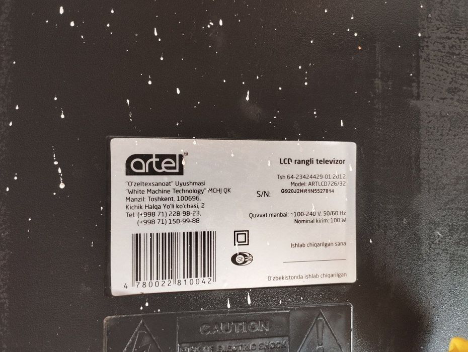 Artel televizor sotiladi