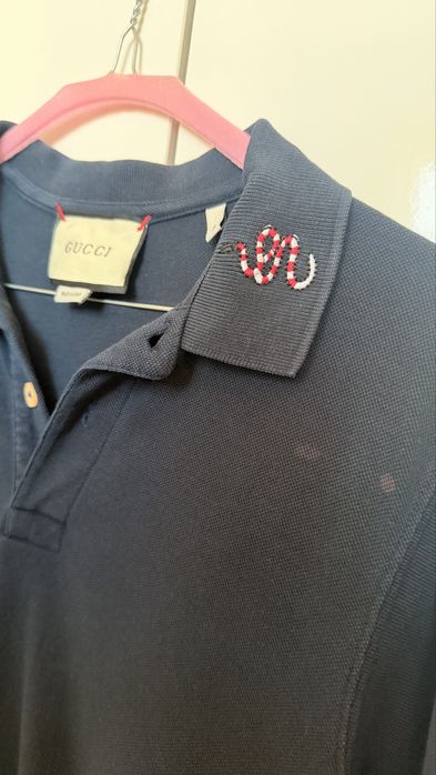 Gucci мъжки тениски с бродерия синя и червена размер S и L