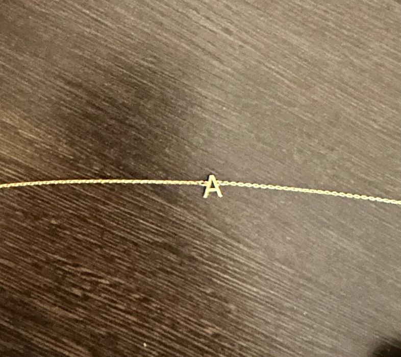 Чокер с буквой А, позолота