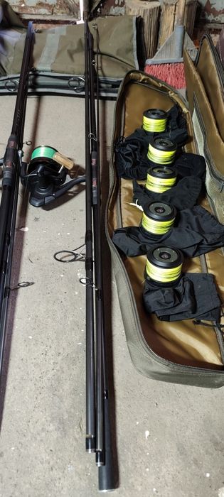 Set complet crap,5 lansete mtx8+5 mulinete Okuma cb80