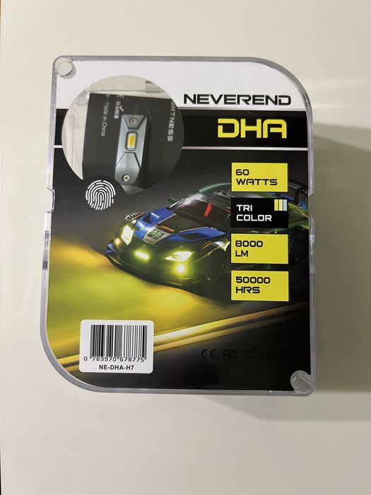 LED крушки DXBC с три цвята H7 12V 8000LM 60W