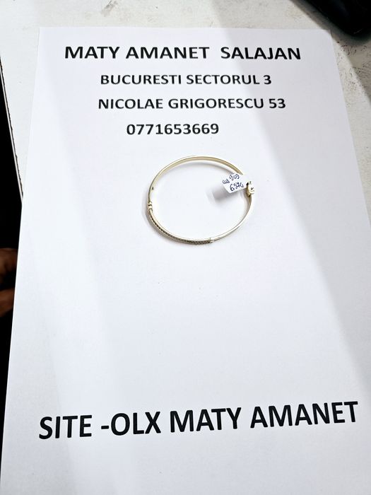 Vand bratara din aur 14 k 6.97 g cod 909