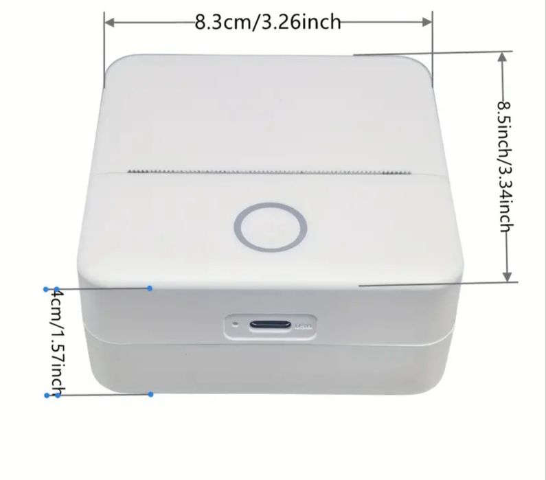 Мини принтер + бумага для печати , для учёбы и работы