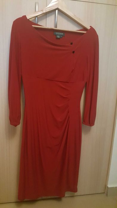 Rochita superba rosie Ralph Lauren M maneca lunga usoara