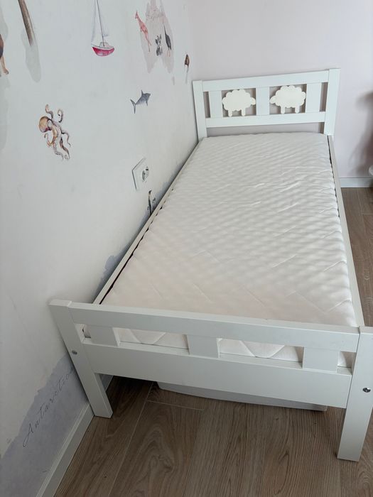 Детско легло IKEA KRITTER 70x160 см с матрак и подматрачна рамка