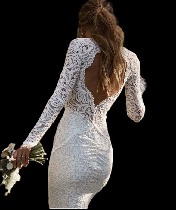 НОВА Сватбена рокля EU36/S рустик/бохо стил