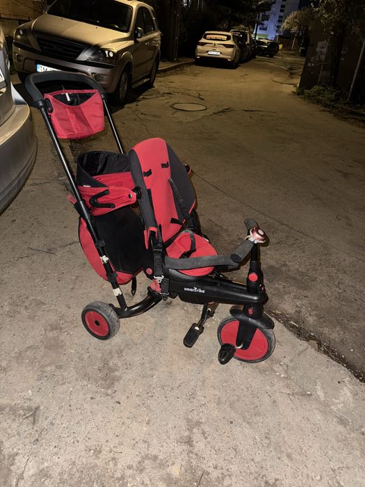 Tricicleta bicicleta pentru copii SmartTrike Rosu 6 in 1 ultrapliabila