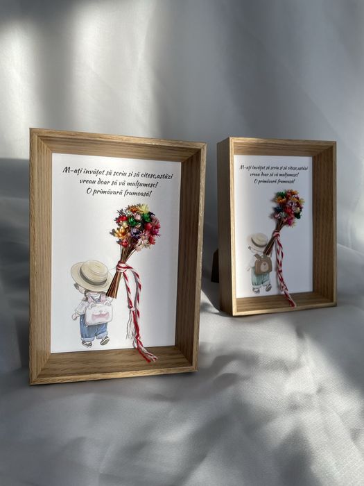 Tablou decorat cu flori stabilizate